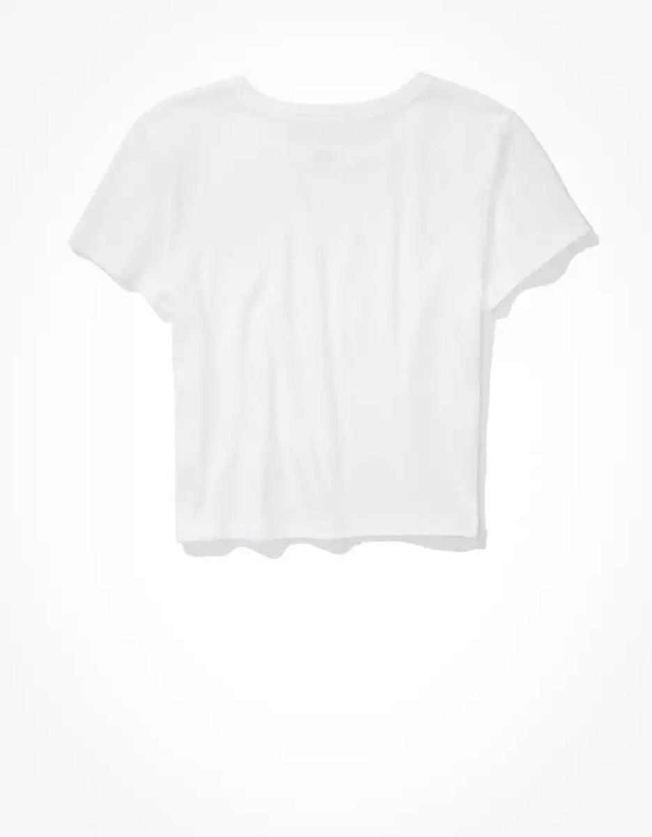 T Shirts American Eagle AE Hey Baby Tee Blanche Femme | RGG-77143666